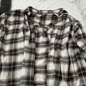 Garage Brown Plaid Women's Sweater